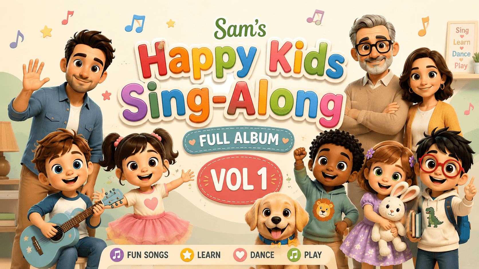 Sam's Happy Kids Sing-Along — Full Album Vol. 1, featuring Sam's Happy Kids and family